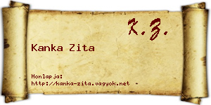 Kanka Zita névjegykártya